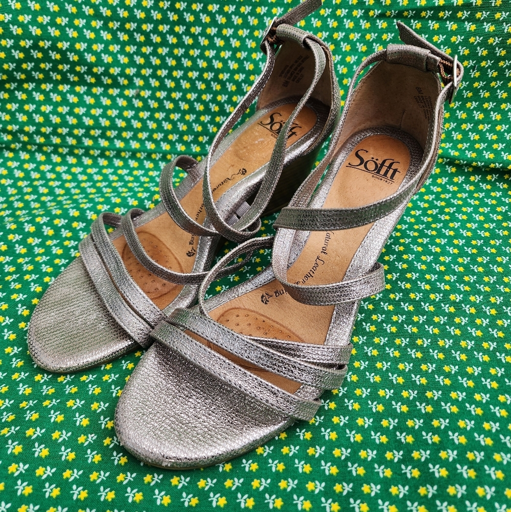 Sofft Wedge Strappy Sandals - Picture 2 of 6